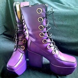 LaModa Purple Platform boots - new